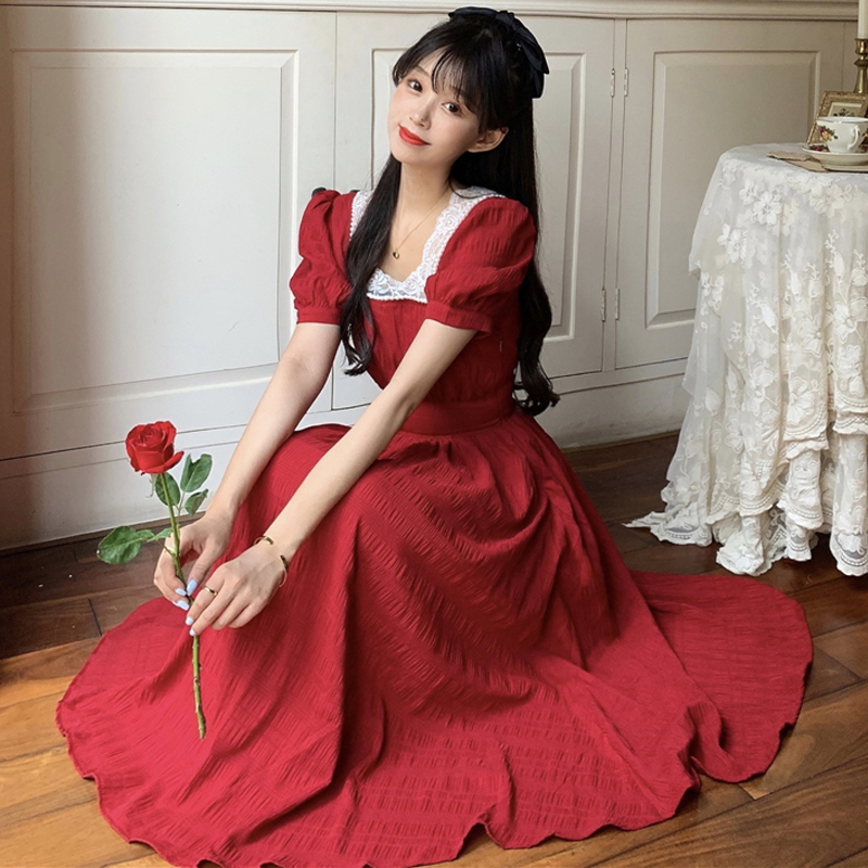 พรีออเดอร์ : เดรสยาวฤดูร้อนแฟชั่นสไตล์หวานน่ารักๆ ผ้าใส่สบายไม่ร้อน สามารถใส่ได้สองฝั่ง หน้า-หลัง มีให้เลือก 2สี