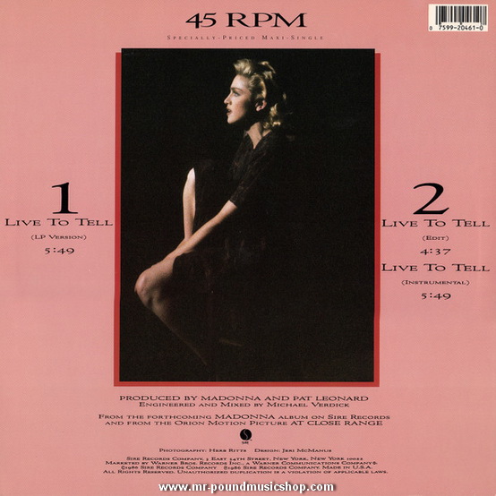 Madonna - Live To Tell