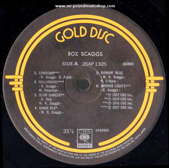 Boz Scaggs - Gold Disc