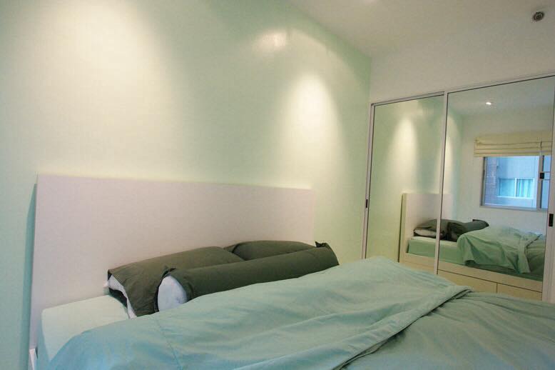 ให้เช่า a space & a space I.D. Asoke-Ratchada 2 ห้องนอน 2 ห้องน้ำ ห้องรับแขก ตึก Z วิวสระน้ำ ชั้น 7 ราคา 22,000 ต่อเดือน