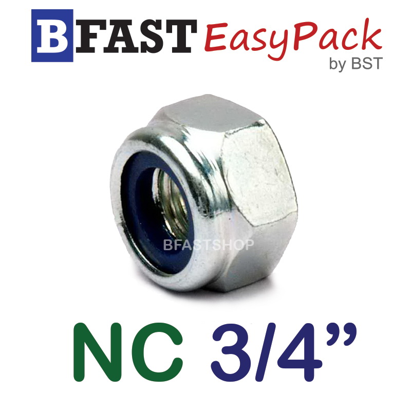 หัวน็อตล็อค NC 3/4" -10 (3 ตัว/ถุง)