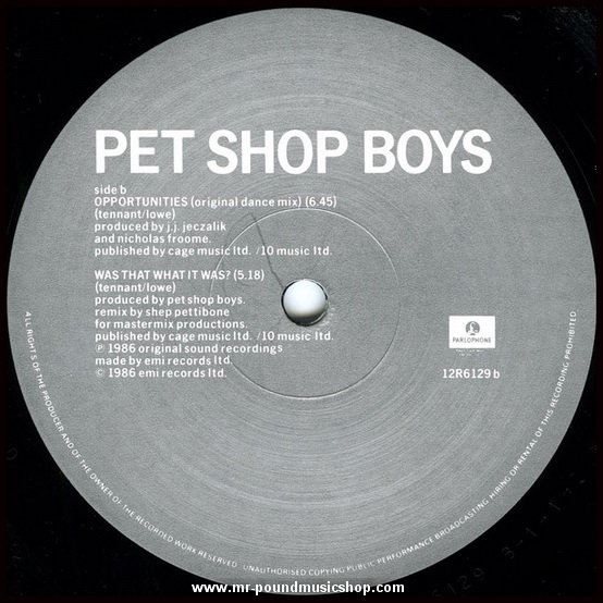 Pet Shop Boys - Opportunities (Let's Make Lots Of Money)