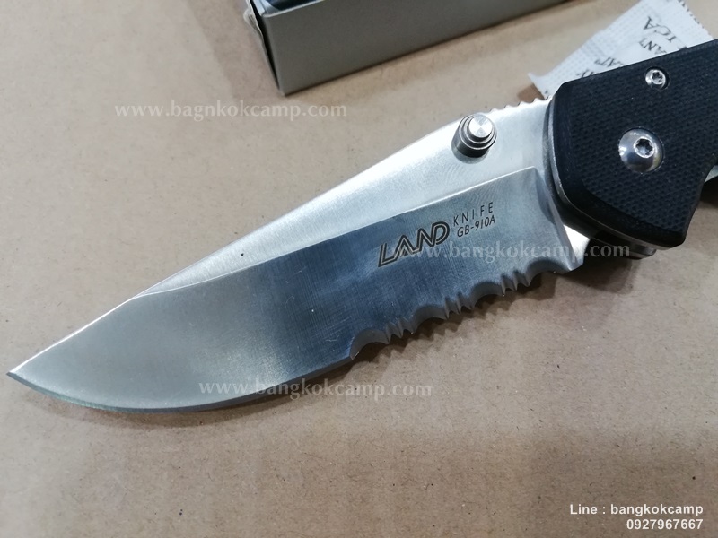 มีด LAND Knife GB-910A ใบกึ่งหยัก