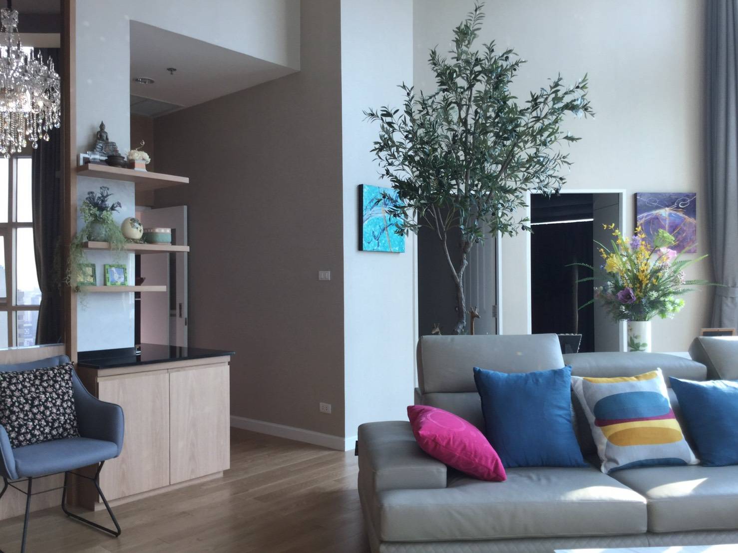 ขายคอนโด Belle Grand Rama 9 (เบ็ล แกรนด์ พระราม 9) ห้องเพ้นเฮ้าส์ penthouse fully furnished แบบ 2 ห้องนอน