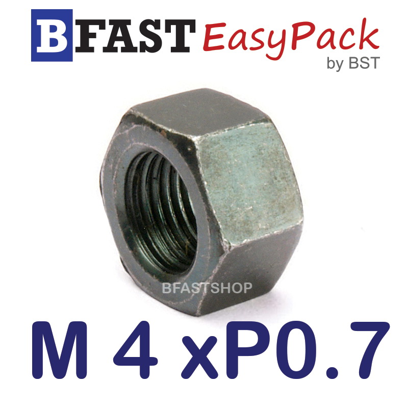 หัวน็อตมิลดำ M4 x P0.7 ขอบ 7 mm. หนา 3.1 mm. (40 ตัว/ถุง)