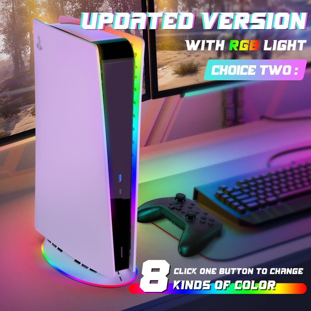 IINE อุปกรณ์เสริมระบายความร้อน RGB เครื่อง PS5 รุ่นแรก ใช้ได้ทั้งใส่แผ่น & ดาวน์โหลด