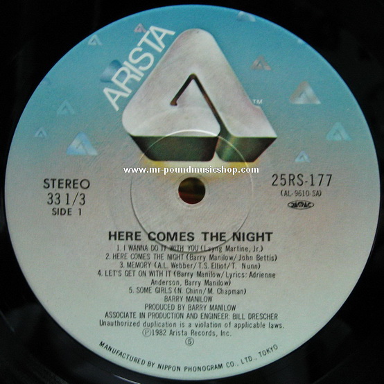 Barry Manilow - Here Comes The Night
