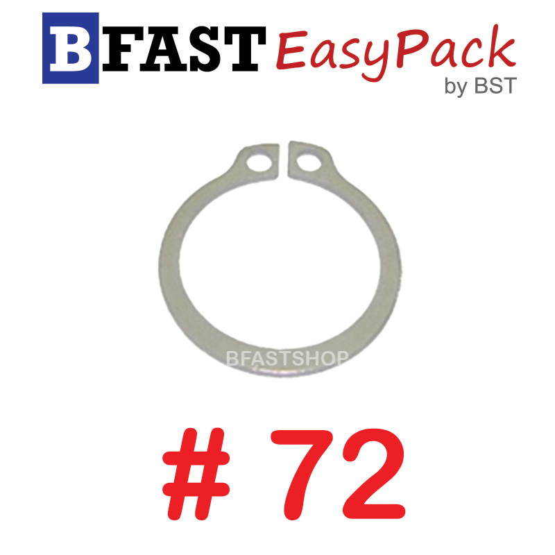 แหวนล็อคนอกแตนเลส SUS # 72 ( 1 ตัว/ถุง )