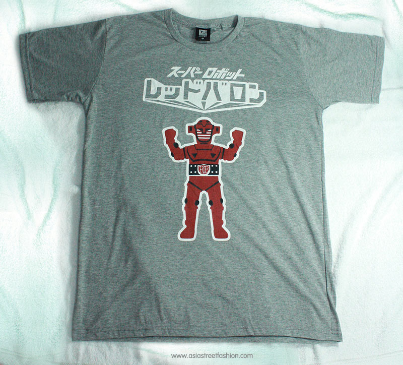 T-Shirt เสื้อยืดกันดั้ม ซุปเปอร์ โรบอท เรดบารอน Super Robot Red Baron สุดเท่ห์ สีเทา จากร้าน GUNZU !!โปรโมชั่น