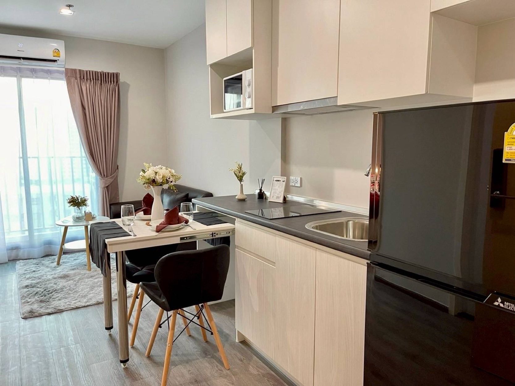 ปล่อยเช่า คอนโด Rich Park @Triple Station 💰 ค่าเช่า 16,000 บาท/เดือน ภาพถ่ายจากห้องจริง สภาพห้องตามรูป