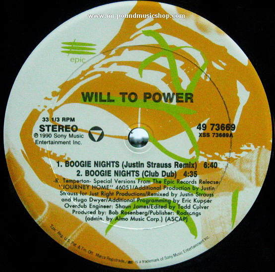Will To Power - Boogie Night