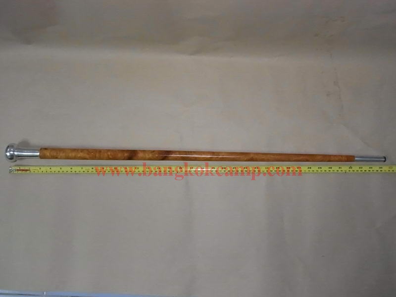 ไม้หายาก... ไม้ตะพด(ไม้ปุ่มมะค่า, ปมมะค่า) ลายสวยมาก หัว+ท้ายไททาเนียม หัวทรงลูกจันทร์