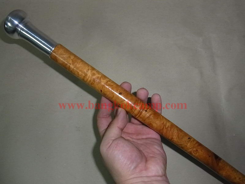 ไม้หายาก... ไม้ตะพด(ไม้ปุ่มมะค่า, ปมมะค่า) ลายสวยมาก หัว+ท้ายไททาเนียม หัวทรงลูกจันทร์