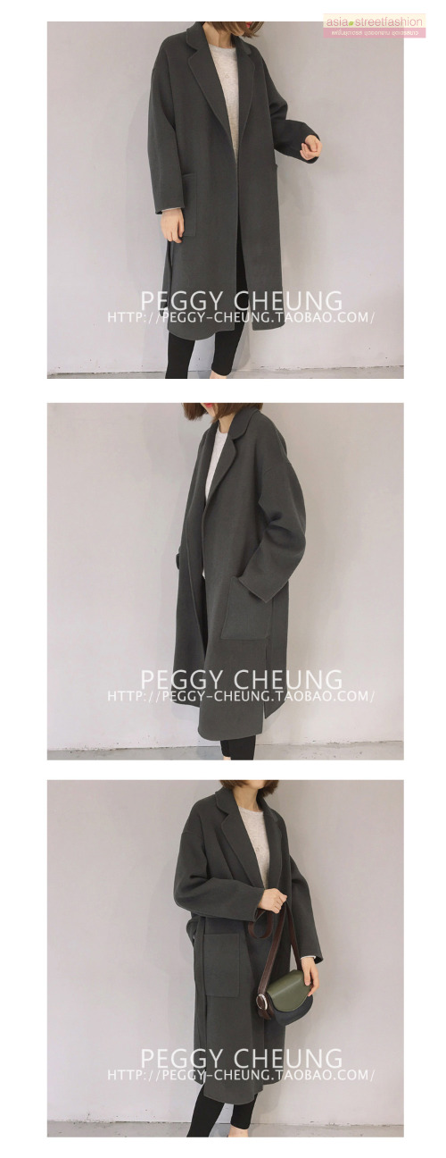 เสื้อโค้ทกันหนาว พร้อมเชือกผูกเอว เรียบเก๋ พร้อมส่งจ้า same pic