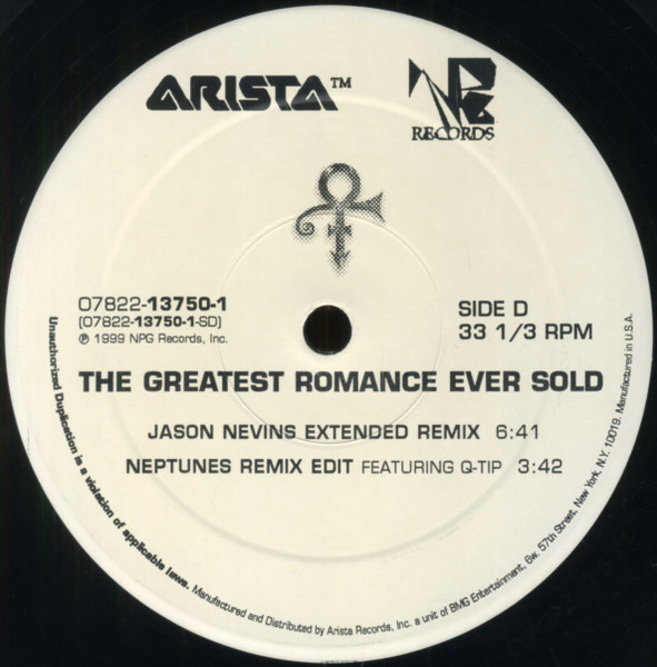 The Artist (Formerly Know As Prince) - The Greatest Romance Ever Sold