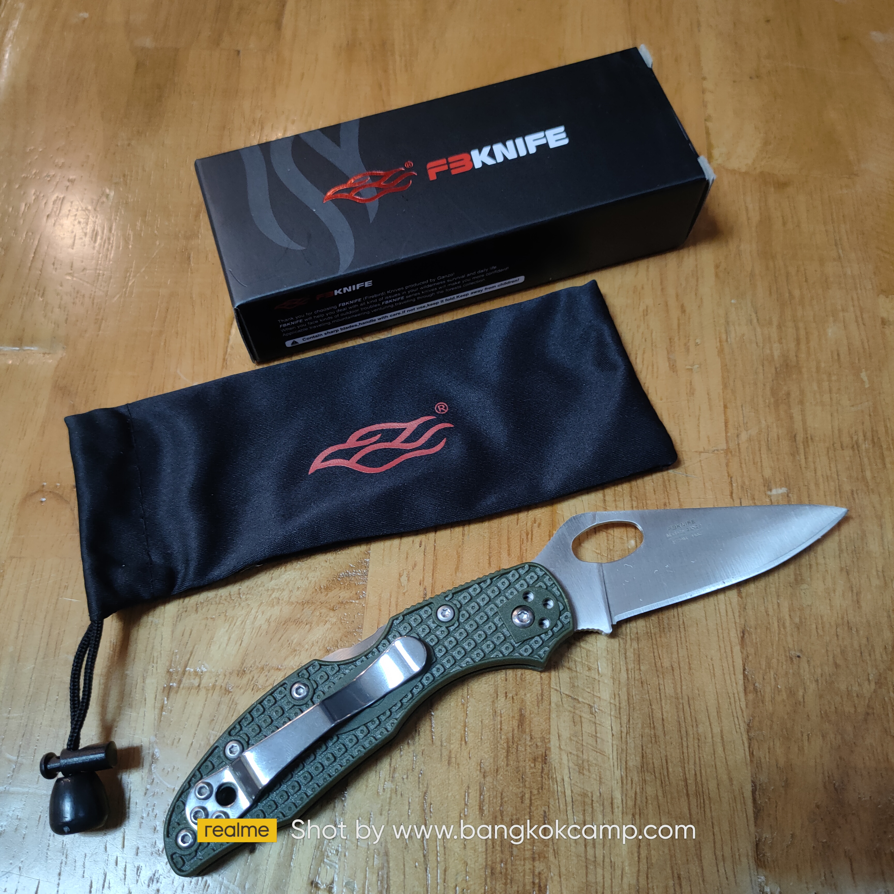 มีดพับ Ganzo กานโซ่ รุ่น F759M / 440C Steel / ของแท้ 100% (สีเขียว / Green)