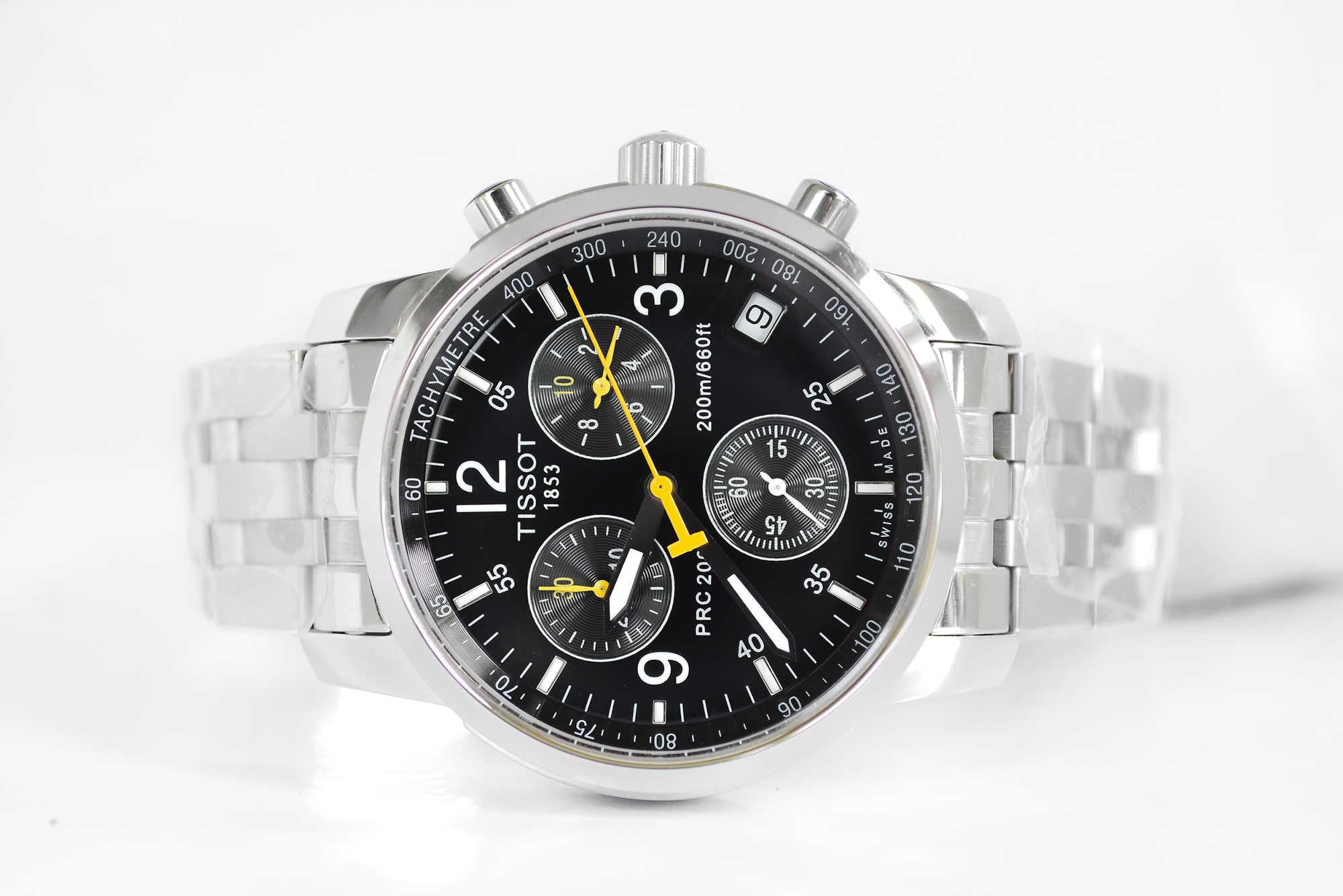 Tissot PRC200 Chronograph Quartz หน้าดำ