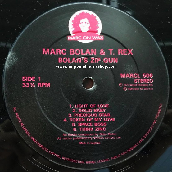 Marc Bolan and T. Rex - Bolan's Zip Gun