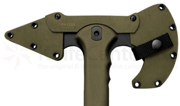 ขวาน ColdSteel Trench Hawk Drop Forged Combat Tomahawk 19" Overall, OD Green, Secure-Ex Sheath (สีเขียว)
