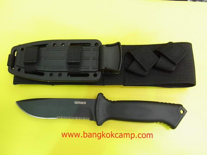 มีดใบตาย Gerber Prodigy Survival Knife, Serrated Edge, Black [22-41121] ของใหม่ ของแท้