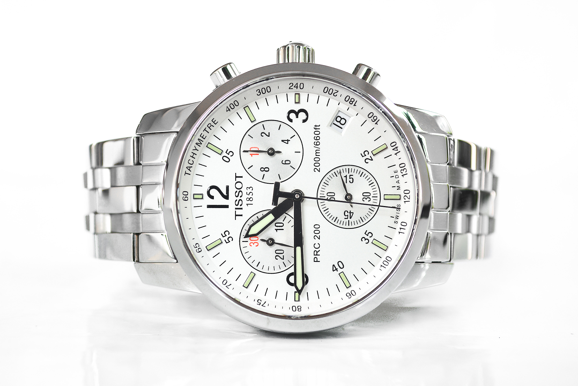 Tissot 1853 Prc 200 Quartz Chonograph หน้าขาว (Sold)