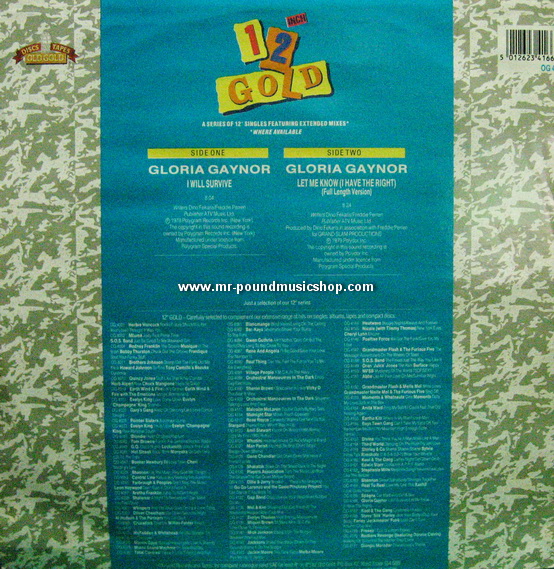 Gloria Gaynor - I Will Survive / Let Me Know (I Have The Right)