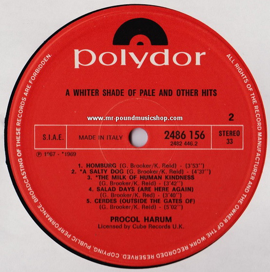 Procol Harum - A Whiter Shade Of Pale And Other Hits