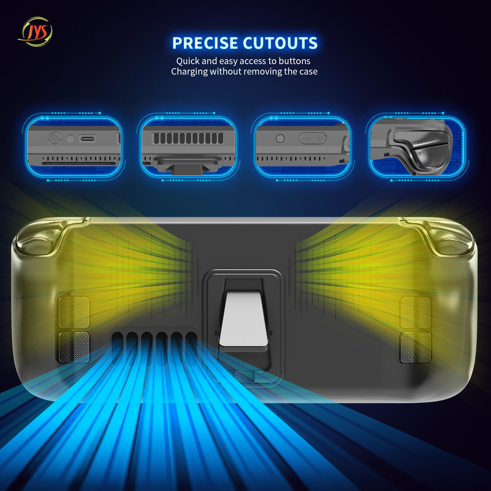 JYS Steam Deck TPU Case & Sticker JYS-SD016