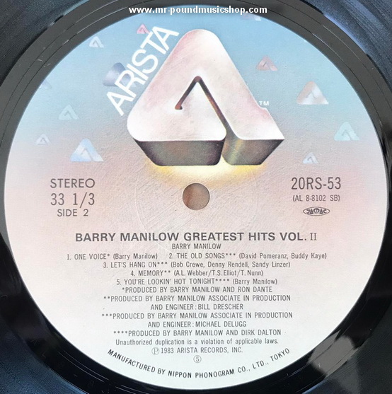 Barry Manilow - Greatest Hits Vol. II
