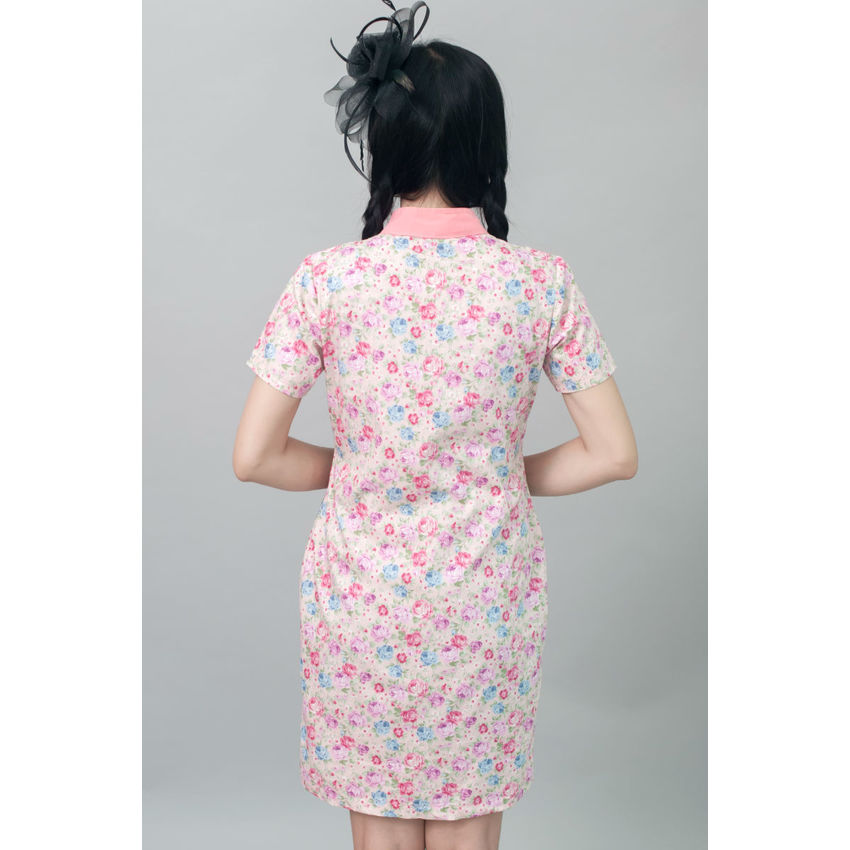 Sweet Flossie แฟชั่นชุดเดรสสำหรับผู้หญิงทำงาน แนววินเทจ Delight - Rose