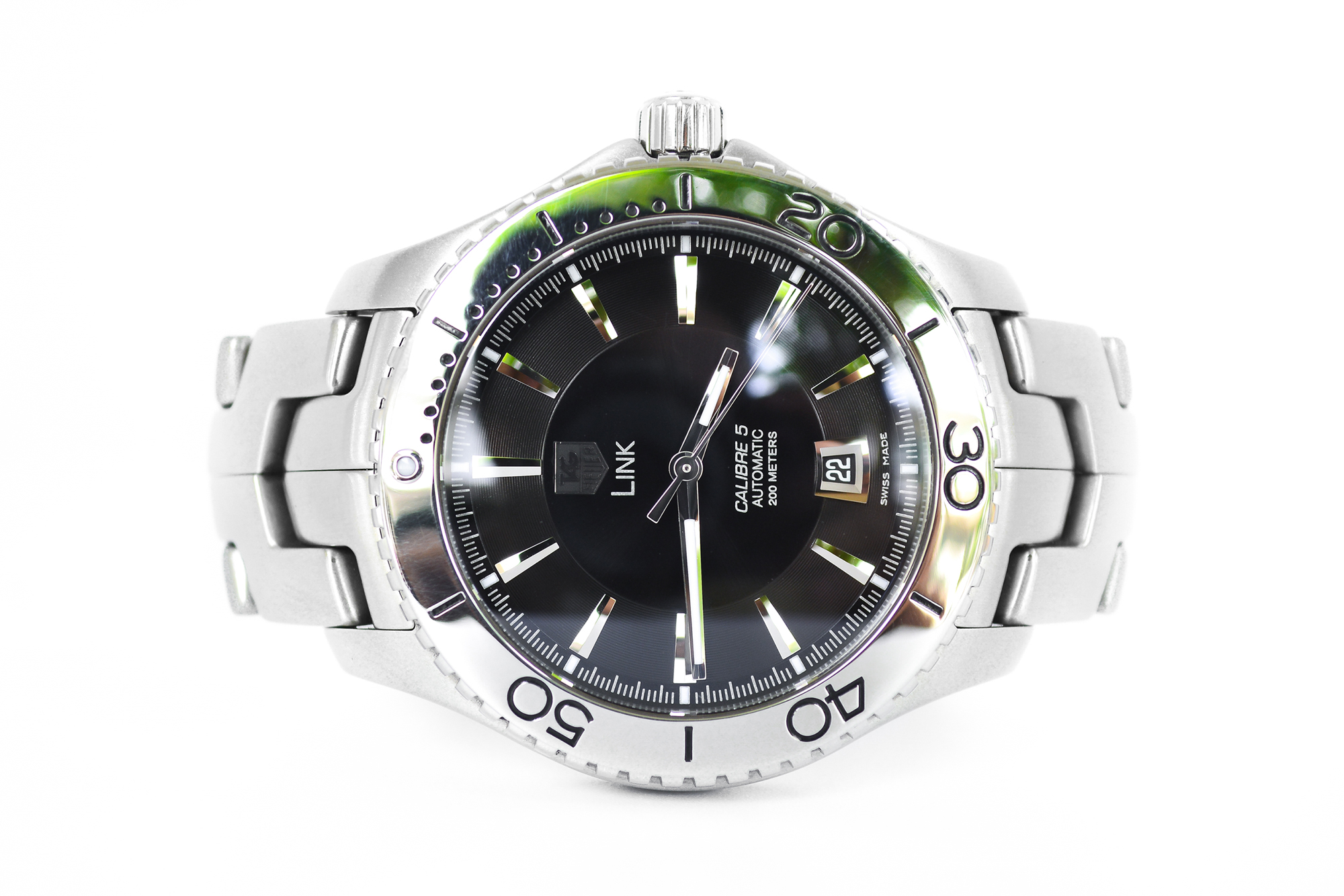 Tag Heuer New Link Calibre5 King size หน้าดำ (Sold)