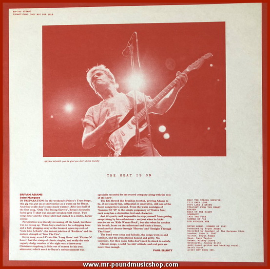 Bryan Adams - Summer Of '87 - The Heat is On