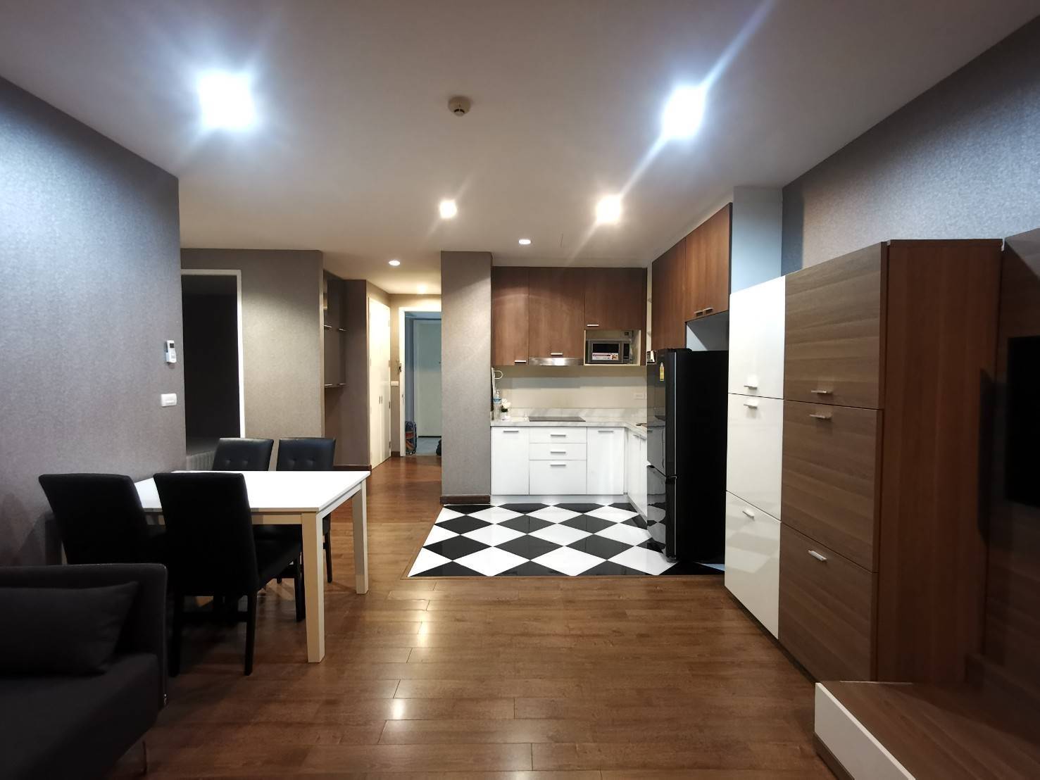 For Rent The muse condo Sukhumvit 64/2 Close to Punnawiti BTS Type : 2 Bed 2 Bath Area : 80 Sq.m. Floor : 3 Price : 23,000
