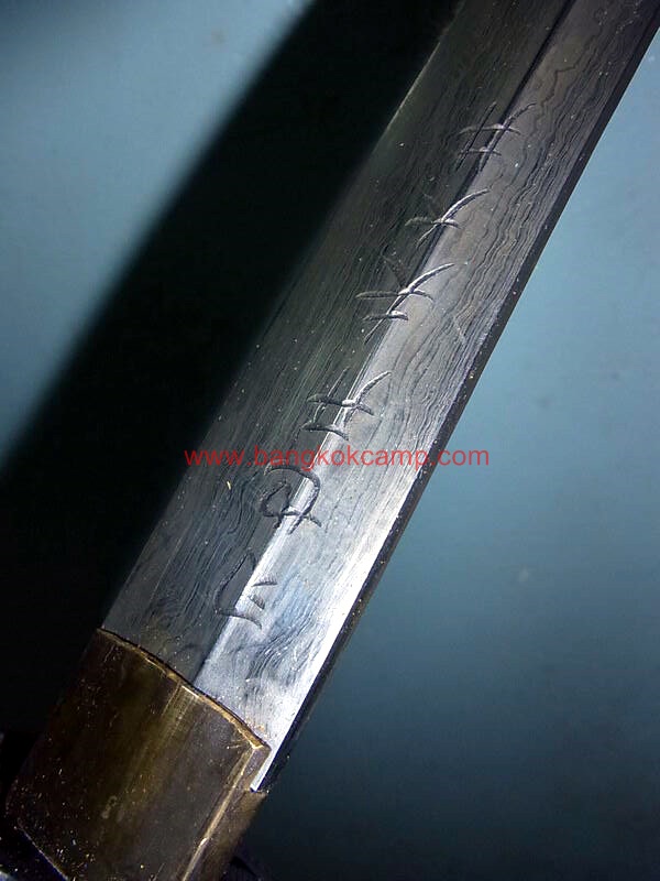 ดาบซามูไร ลายเสือ ขนาดกลาง ใบมีดเป็นเหล็กลาย (ใบมีดดามัสกัส)