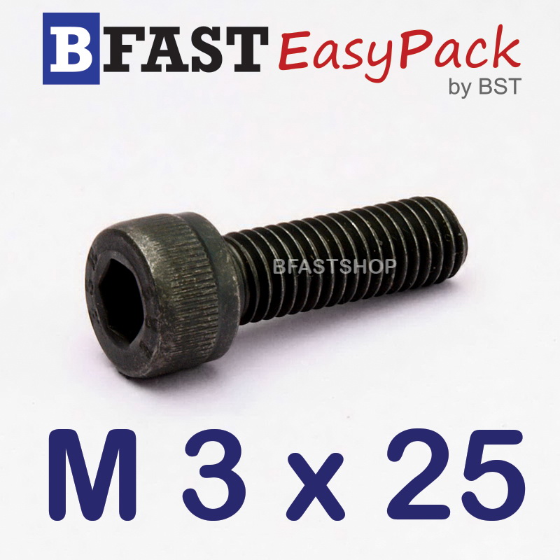 สกรูหัวจมดำ M 3 x 25 (15 ตัว/ถุง) *เกลียวครึ่ง*