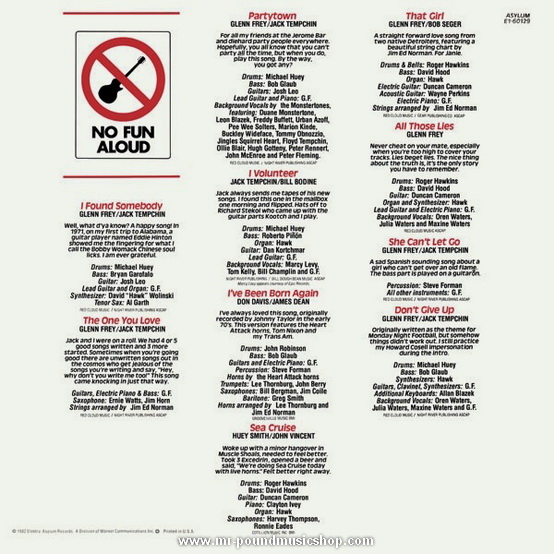 Glenn Frey - No Fun Aloud