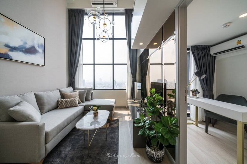 ให้เช่าคอนโด Knightsbridge Prime Sathorn (ไนท์ บริดจ์ ไพร์ม สาทร ) ห้อง duplex ชั้น 30 แบบ 1 ห้องนอน 1 ห้องน้ำ 45 ตรม
