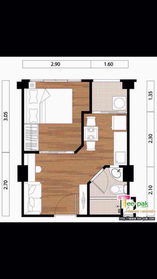 รหัสทรัพย์ 35348 ขายคอนโด Lumpini Condo Town Ramintra - Nawamin (ลุมพินี คอนโด ทาวน์ รามอินทรา-นวมินทร์) 1 ห้องนอน1 ห้องน้ำ ขนาด25.5 ตรม