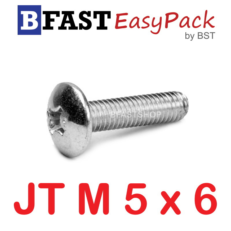 สกรูสแตนเลส SUS JT M5 x 6 (15 ตัว/ถุง)
