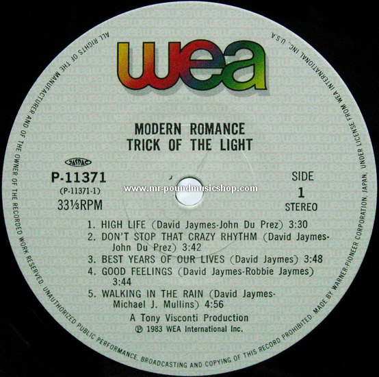 Modern Romance - Trice Of The Light