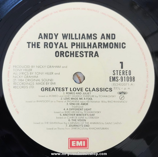 Andy Williams With The Royal Philharmonic Orchestra - Greatest Love Classics