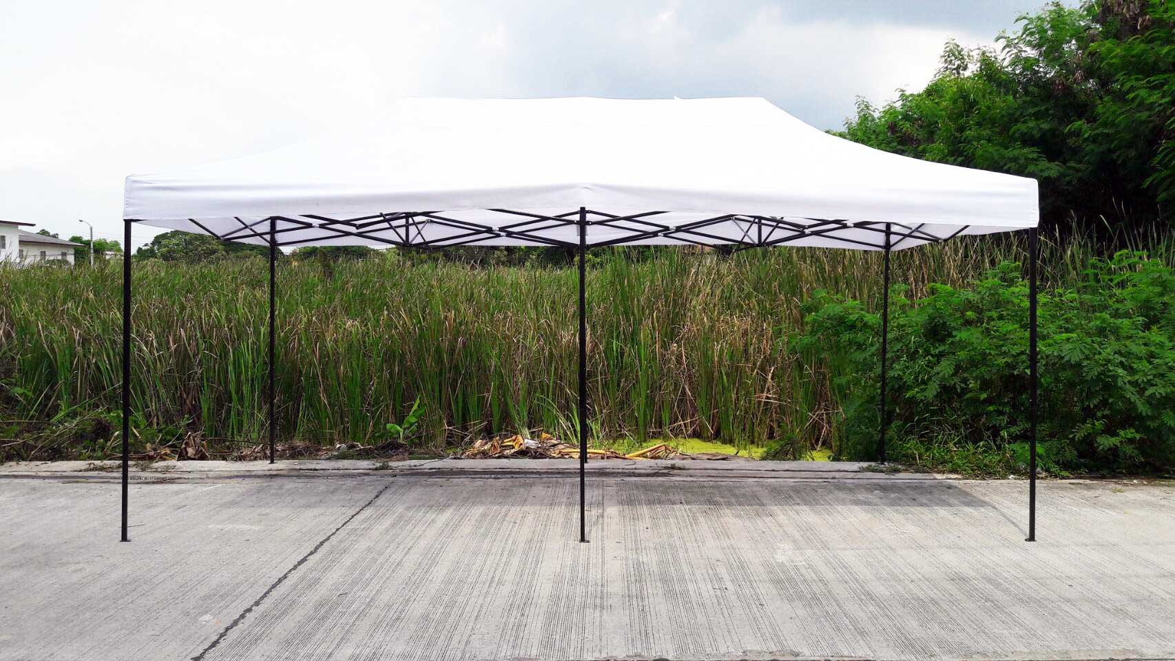 เต็นท์พับได้ สีขาว ขนาด 3m x 6m
