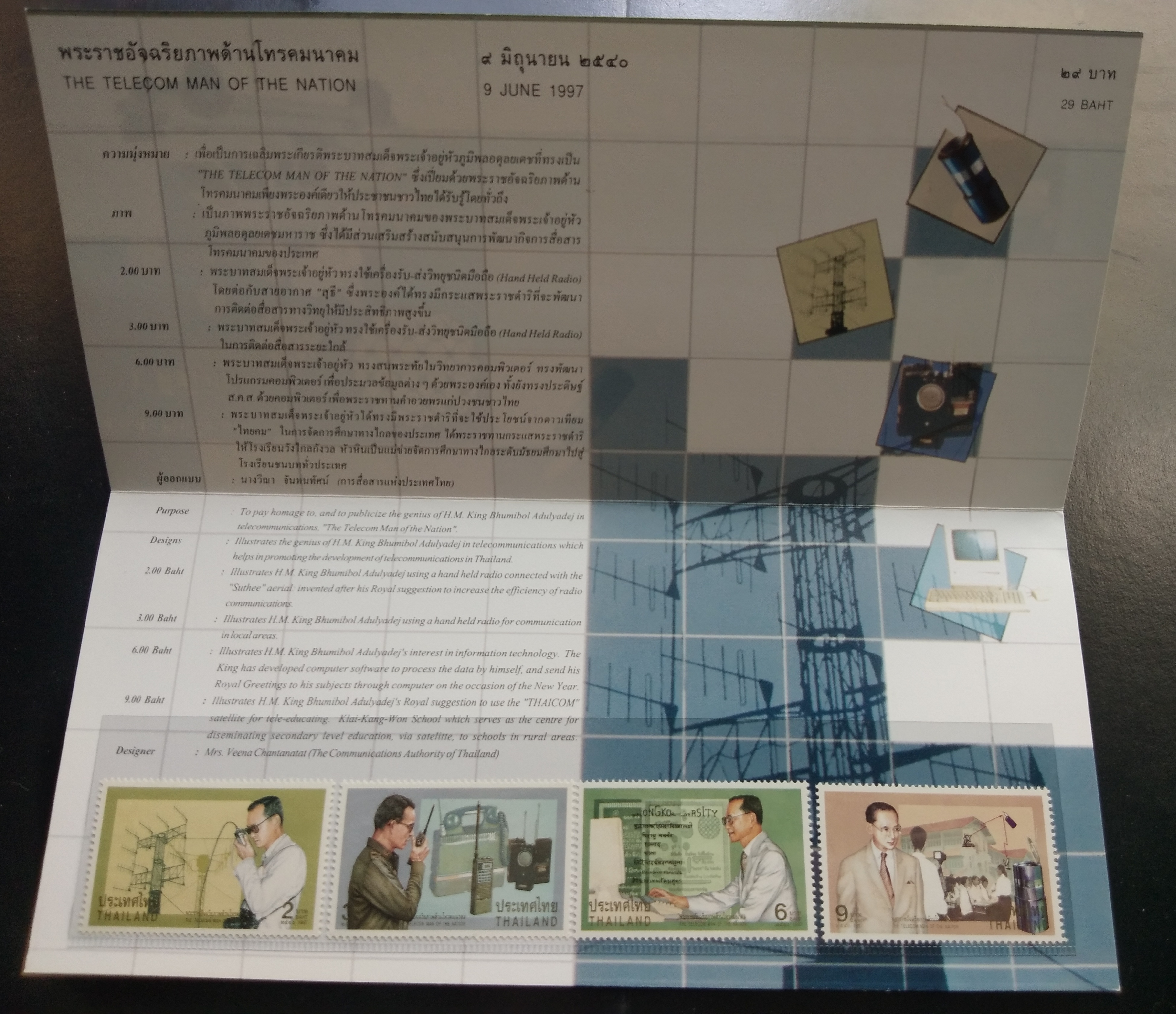 บัตรภาพชุด สคส ปี 2537 ปี ร.9