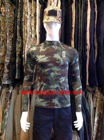 เสื้อยืดคอกลมแขนยาว Bogie.1 สีดิจิตอล ทบ.