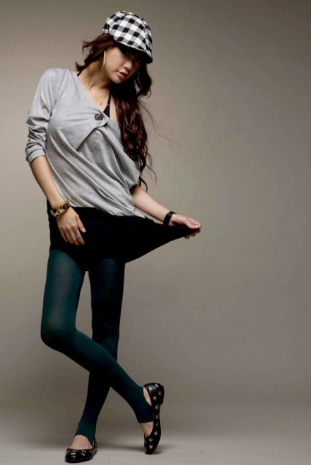 FASHION เสื้อแฟชั่น ใส่เที่ยว ทำงาน ผ้า COTTON สีเทา ดำ ใส่กับเลกกิ้ง น่ารัก ASIA STREET FASHION