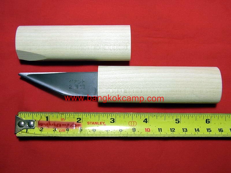 มีดคิริดาชิ (มีดญี่ปุ่น, มีดพกญี่ปุ่น) เหล็กคมมากๆ ด้าม+ฝักไม้ญี่ปุ่น Made in Japan ใหม่ แท้