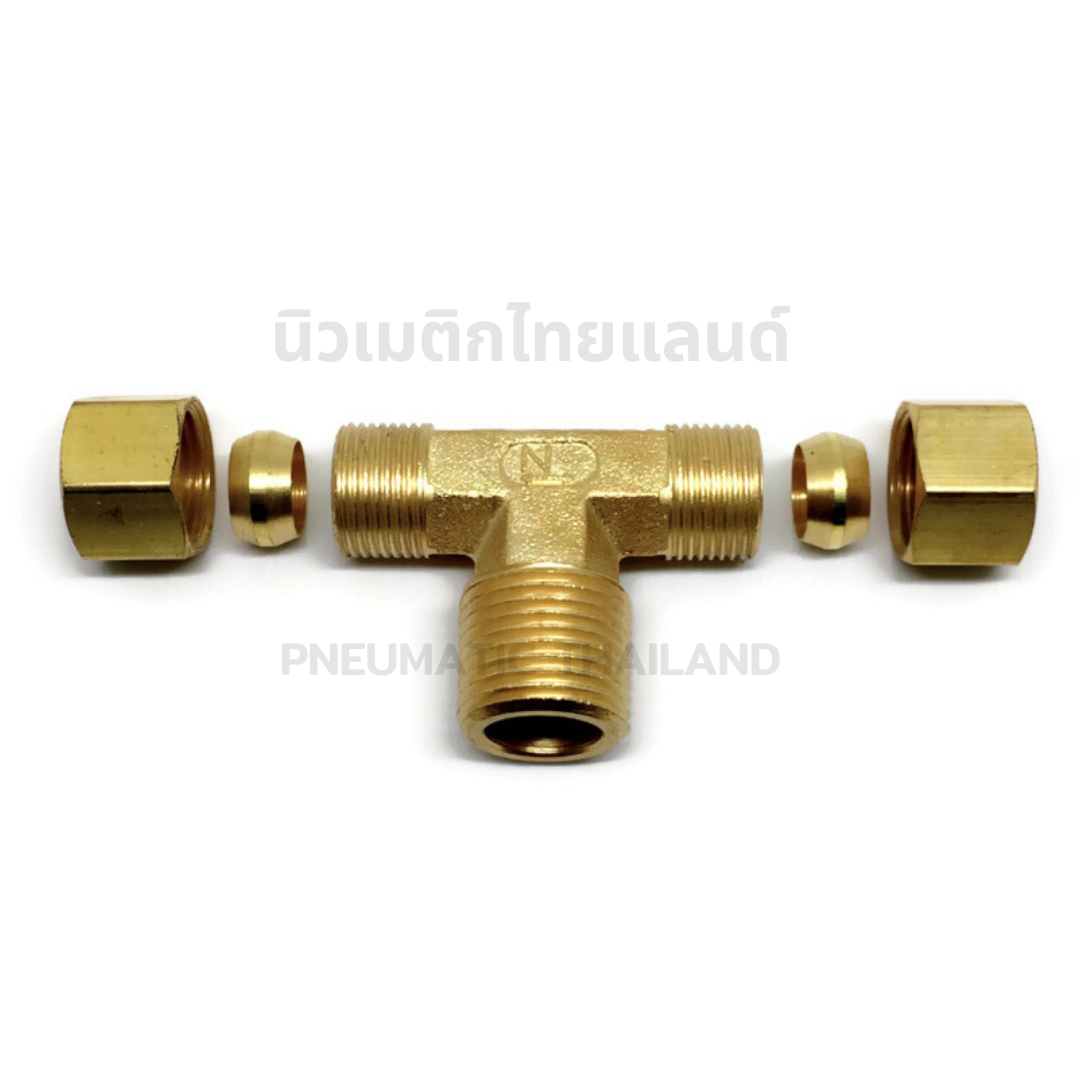 ข้อต่อสามทางตาไก่เกลียวกลาง ท่อ 3/8"xเกลียว 3/8" 72x6x6