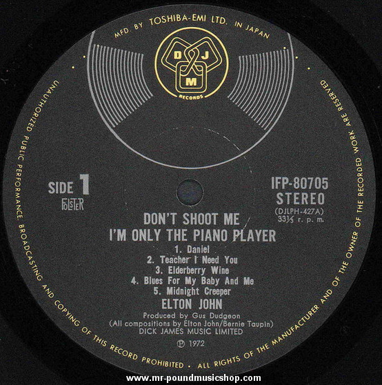 Elton John - Don't Shoot Me I'm Only The Piano Player