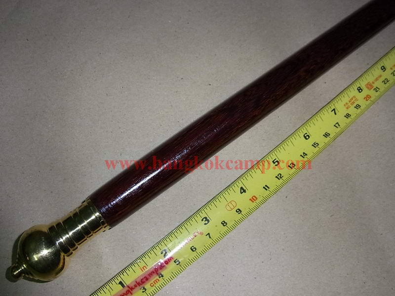 ไม้มงคลหายาก... ไม้ตะพด(ไม้แก่นมะขาม) หัว+ท้ายทองเหลือง ลายไม้สวย