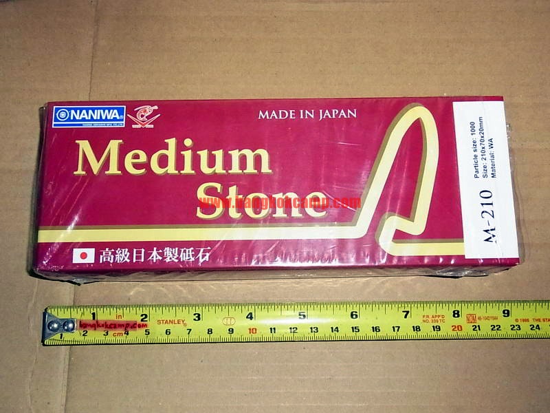 หินลับมีดญี่ปุ่น NANIWA Medium Stone M-210 1000grit Made in Japan
